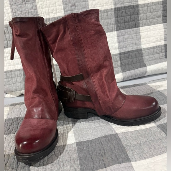 NIB- A.S.98 Maroon Smyth Leather Boots. Size 37 (US 6.5-7) *RARE*DISCONTINUED* - Picture 4 of 5
